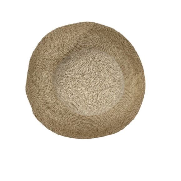Vintage Betmar New York #166 Floppy Paper Sun Hat Flexible Tan‎ Metal Logo Sz main image 6